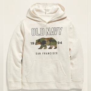 Old Navy Kids Hoodie with Camo Bear Graphic